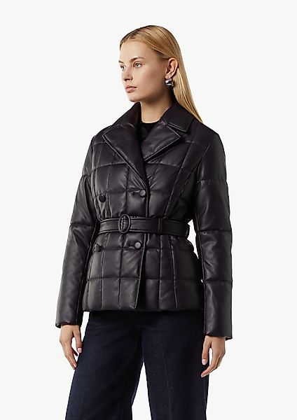 comma Kurzjacke Steppjacke aus Lederimitat günstig online kaufen