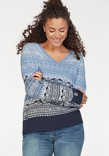 KangaROOS Jacquardpullover im Norweger-Muster mit kleinen Kängurus günstig online kaufen