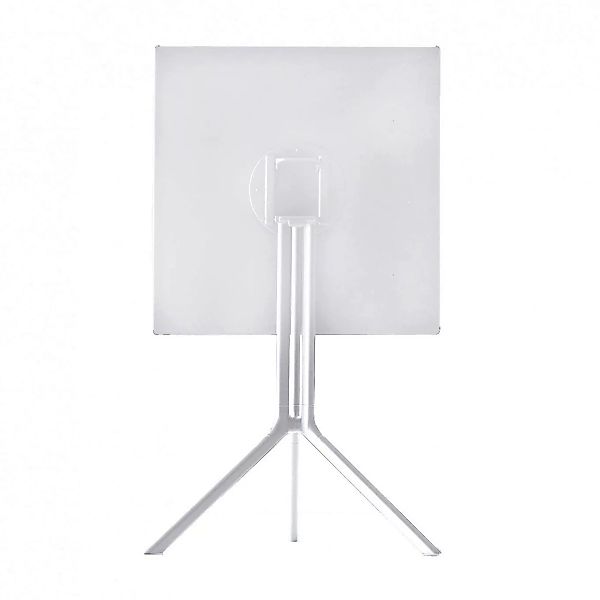 Kristalia - Poule Bistro Tisch eckig 59x59cm - weiß/Laminat Pure-white/klap günstig online kaufen
