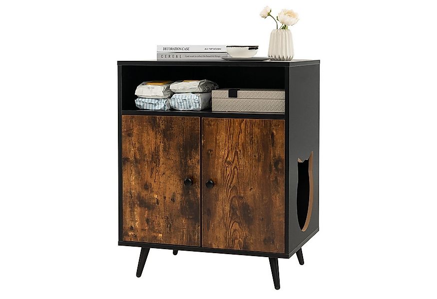 COSTWAY Tierhaus Katzenschrank, Katzenhaus, 2 in 1, Beistelltisch günstig online kaufen