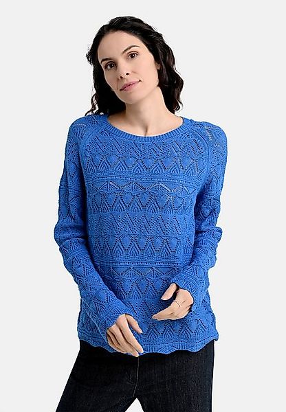 BICALLA Strickpullover Ajour-Strickpullover in Blau (1-tlg) günstig online kaufen