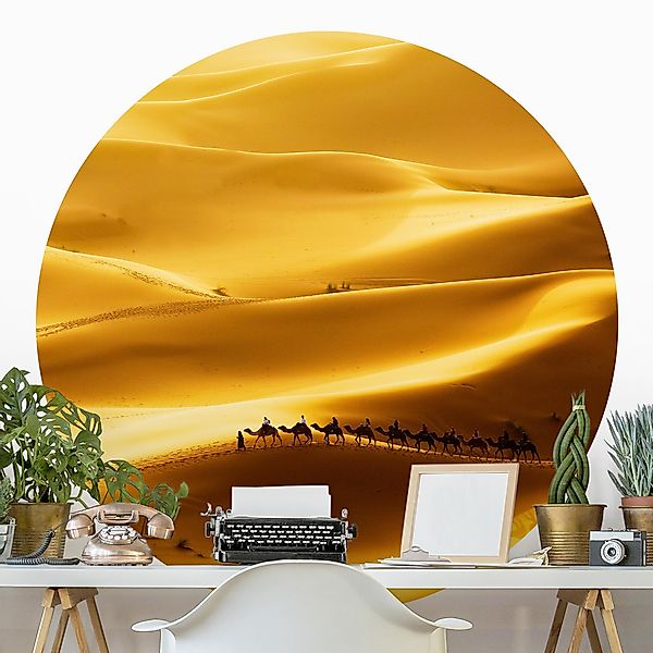 Runde Fototapete Golden Dunes günstig online kaufen