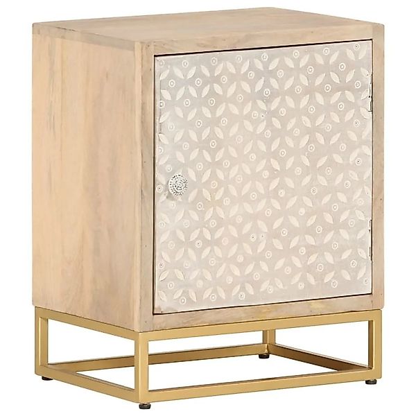 vidaXL Nachttisch 40x30x50 cm Massivholz Mango und Eisen 372009 günstig online kaufen