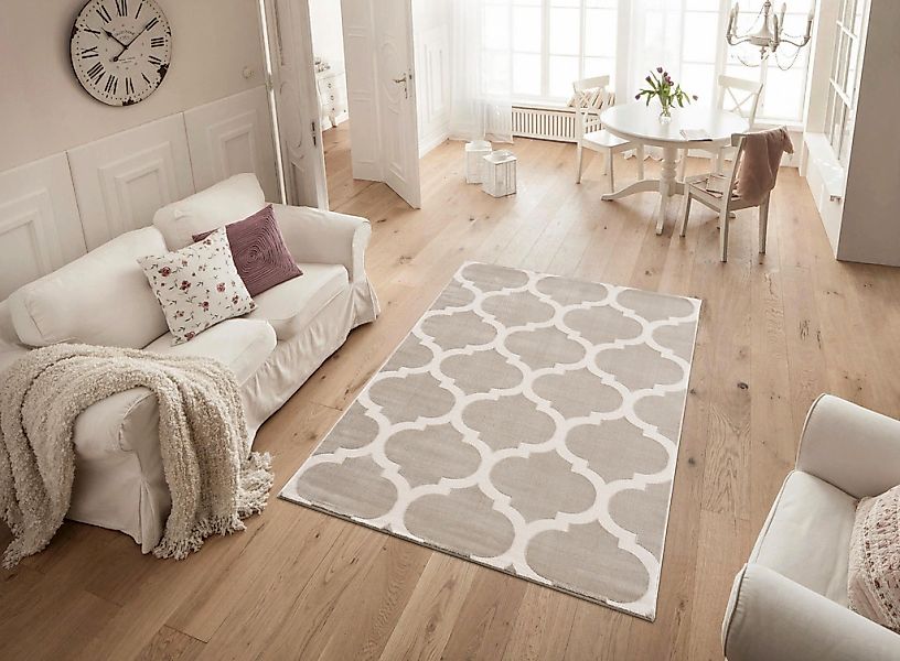 Home affaire Teppich "Fenris" rechteckig 12 mm Höhe Konturenschnitt, 3D-Des günstig online kaufen