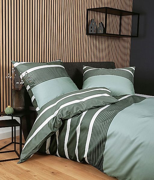 Janine Bettwäsche J. D., Mako-Satin, 2 teilig, Bettwäsche im Streifen-Desig günstig online kaufen