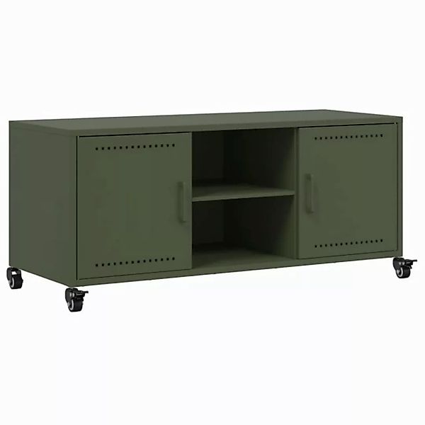 vidaXL Schrankmodule TV-Schrank Olivgrün 100,5x39x43,5 cm Stahl günstig online kaufen