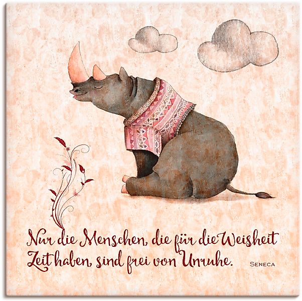 Artland Wandbild "Lebensweisheit Zeit", Tiere, (1 St.), als Leinwandbild, P günstig online kaufen