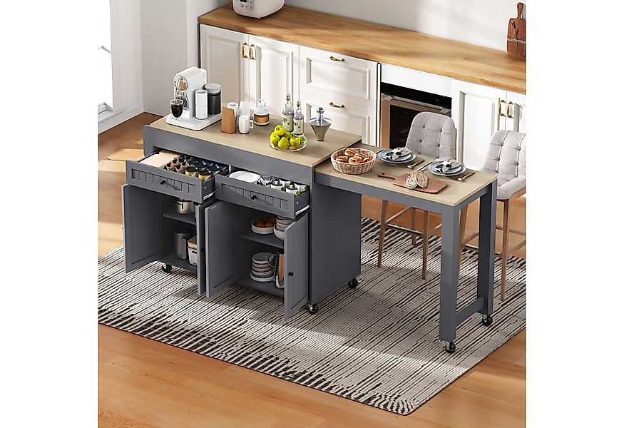 STILVORA Küchenwagen mit Schubladen,Kücheninsel Buffetschrank Ausziehbar mi günstig online kaufen