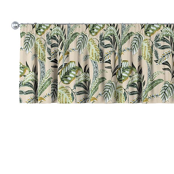 Kurzgardine mit Kräuselband, olivgrün, beige, 130 x 40 cm, Tropical Island günstig online kaufen