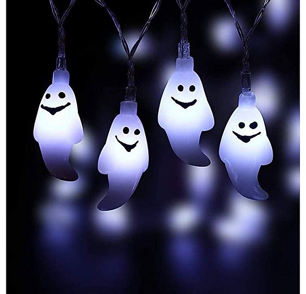 Rosnek LED-Lichterkette Halloween-Thema, Geist/Fledermaus/Spinne, batterieb günstig online kaufen