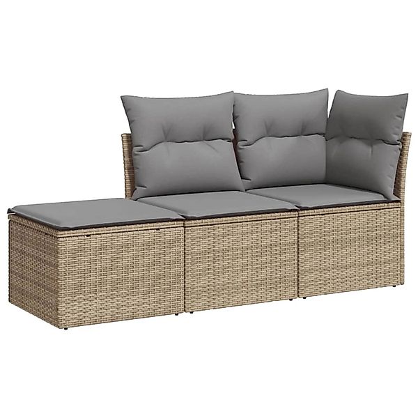 vidaXL Gartenlounge-Set 3-tlg. Garten-Sofagarnitur mit Kissen günstig online kaufen
