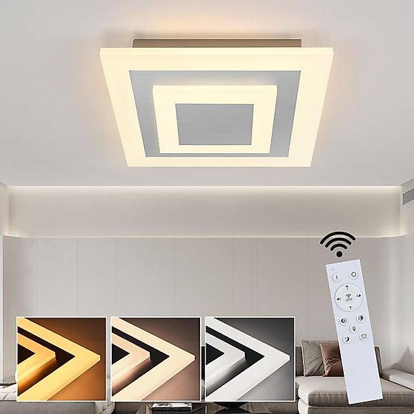 ZMH LED Deckenleuchte Quadratisch Dimmbar stufenlos günstig online kaufen