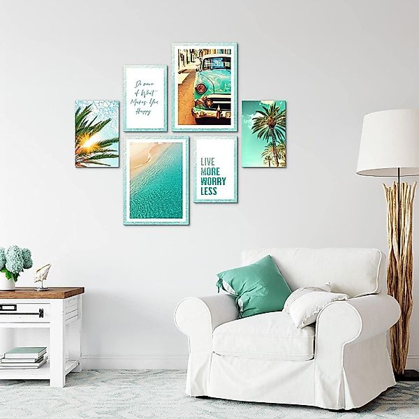 Novart Wandbild Wandbilder Meer AUFHÄNGFERTIG Strand günstig online kaufen