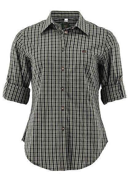 OS Trachten Trachtenbluse Xiloma Tailliert, Liegekragen, Krempelarm, Stick günstig online kaufen