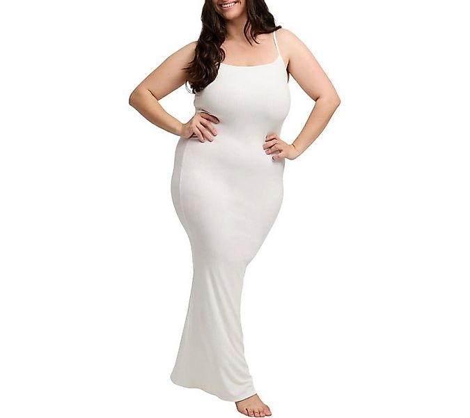 cfab by creamy fabrics Jerseykleid Ribbed Cami Maxikleid-Snow White-M (1-tl günstig online kaufen