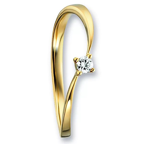 ONE ELEMENT Diamantring "0.07 ct Diamant Brillant Ring aus 585 Gelbgold", D günstig online kaufen