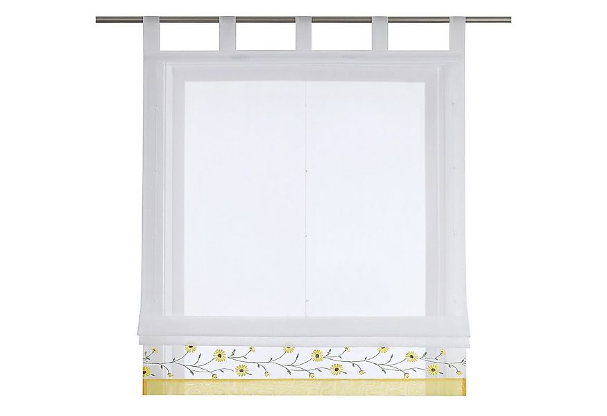 Joyswahl Raffrollo, Bestickte Gardine mit Blumen, Landhausstil günstig online kaufen