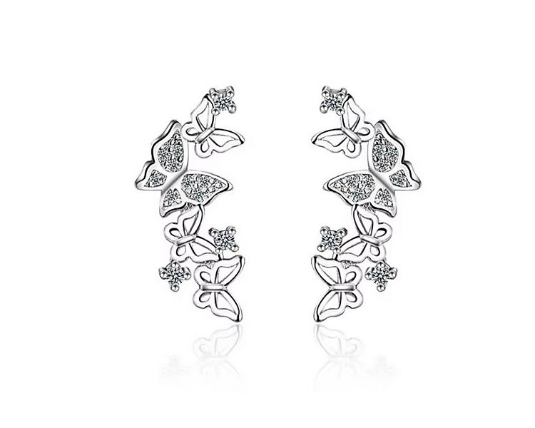 ELLAWIL Paar Ohrstecker Schmetterlings Ohrringe Silber / Ohrschmuck Ohrstec günstig online kaufen