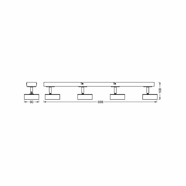 OSRAM LED-Deckenstrahler PLUTO, weiß, 4 Spots Metall 3.000 K günstig online kaufen