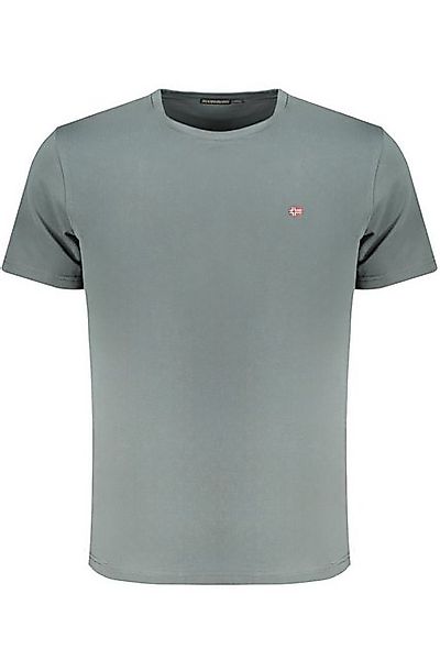 Napapijri T-Shirt Herren Grün T-Shirt Regular Fit, Bio-Baumwolle günstig online kaufen