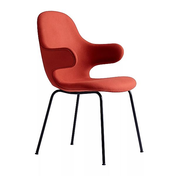 &Tradition - Catch Chair JH15 Gestell Stahl - rot/Stoff Divina 3 552/BxTxH günstig online kaufen