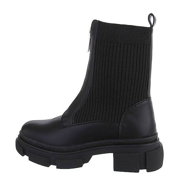 Ital-Design Damen Biker Plateaustiefelette (77073269) Blockabsatz günstig online kaufen
