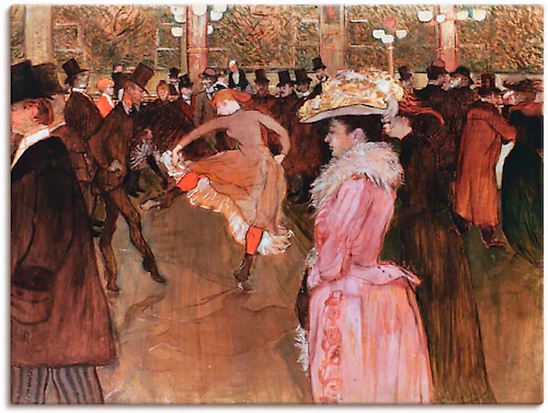 Artland Leinwandbild "Der Tanz im Moulin Rouge, 1890", Gruppen & Familien, günstig online kaufen