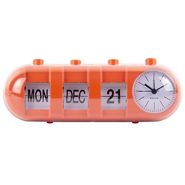 Karlsson Uhr Wecker Retro Tube Calendar günstig online kaufen
