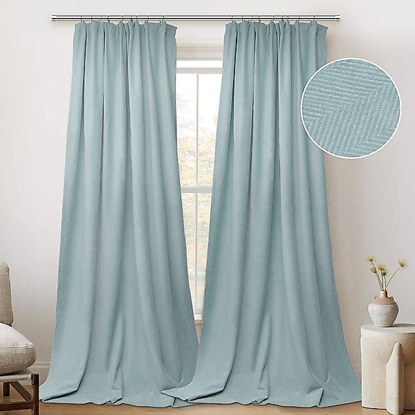 BTTO V&G Vorhang Blickdicht für Wohnzimmer günstig online kaufen