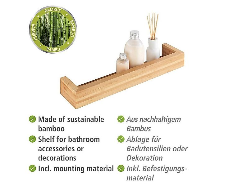 WENKO Wandregal Bambusa, 1 Ablage günstig online kaufen