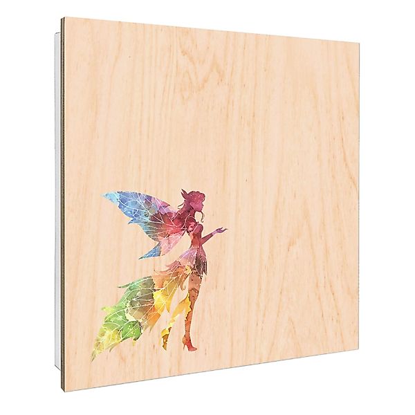 Banjado Großer Schlüsselbox Holz 30x30cm Weiß Scharnier Rechts 50 Haken Sch günstig online kaufen