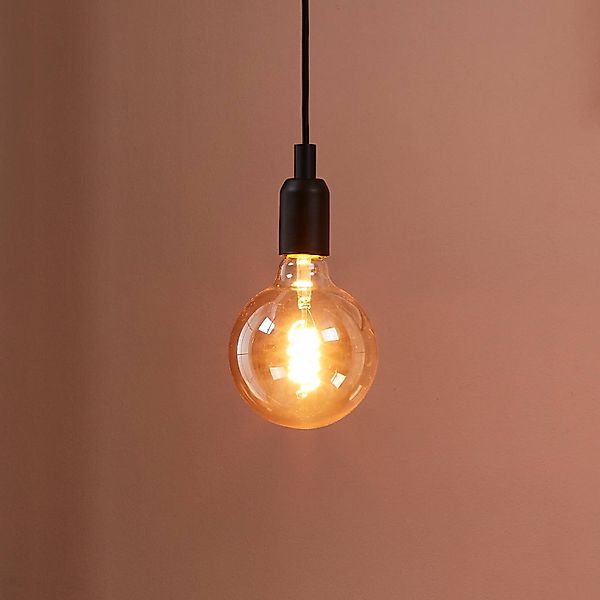 LED-Globelampe E27 4W amber Ø 12,5 cm günstig online kaufen