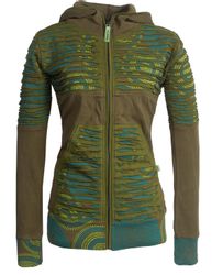 Vishes Kapuzensweatjacke Hoodie Kapuzenjacke mit Cutwork günstig online kaufen