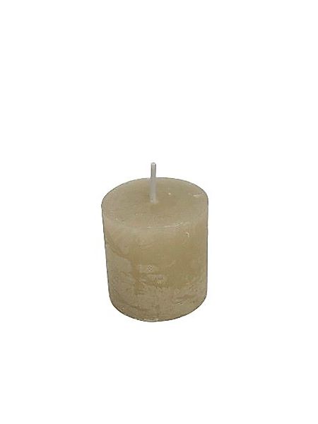 Stumpenkerze Rustikal Höhe 4 cm, Durchmesser 3,8 cm Sand günstig online kaufen