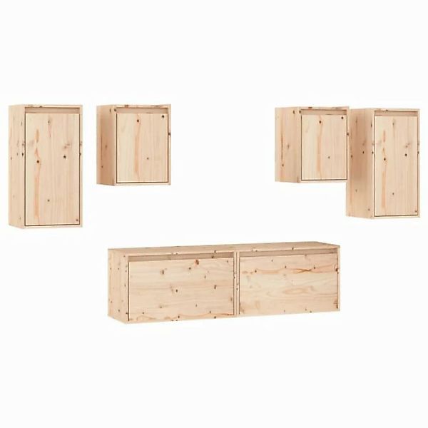 vidaXL TV-Schrank TV-Schränke 6 Stk Massivholz Kiefer Lowboard Lowboard günstig online kaufen