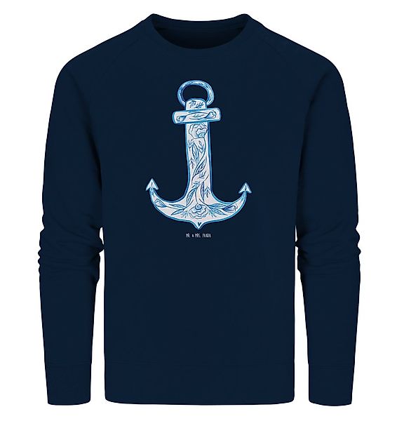 Mr. & Mrs. Panda Longpullover Anker Blau Größe M - French Navy - Geschenk, günstig online kaufen