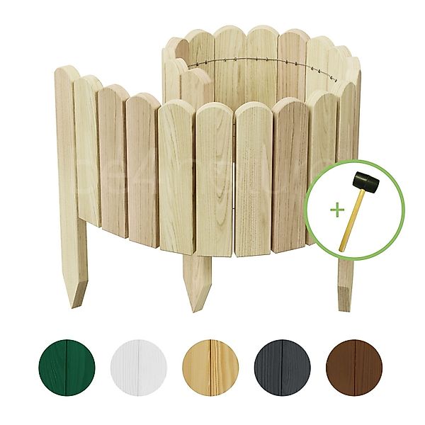 be4nature Palisade Rollborder Flexibler Holzzaun aus günstig online kaufen