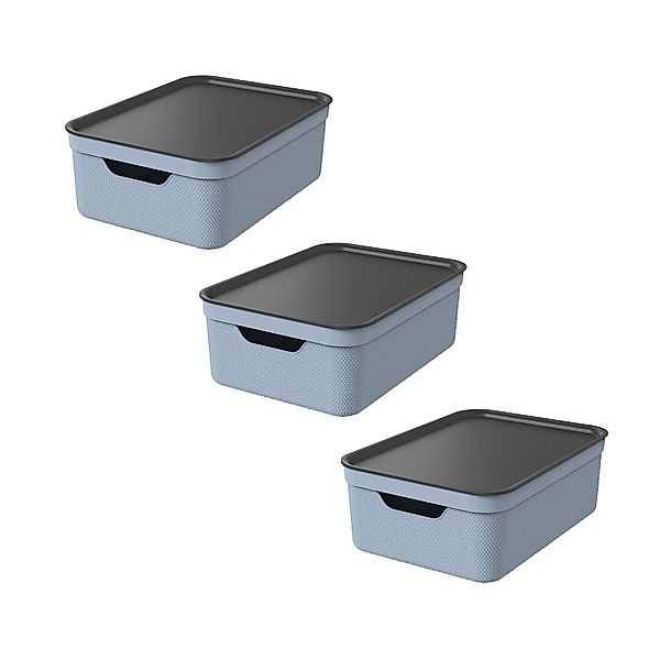 ROTHO Aufbewahrungsbox 3er Set Aufbewahrungsbox mit Deckel 10L JIVE günstig online kaufen