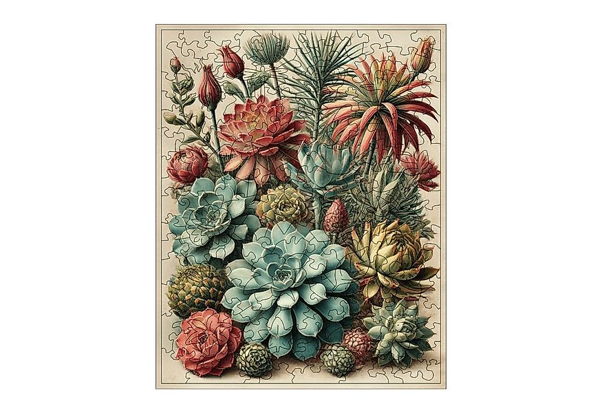 MagicHolz Puzzle MagicHolz Bunte Sukkulenten Holzpuzzle, 155 Puzzleteile günstig online kaufen