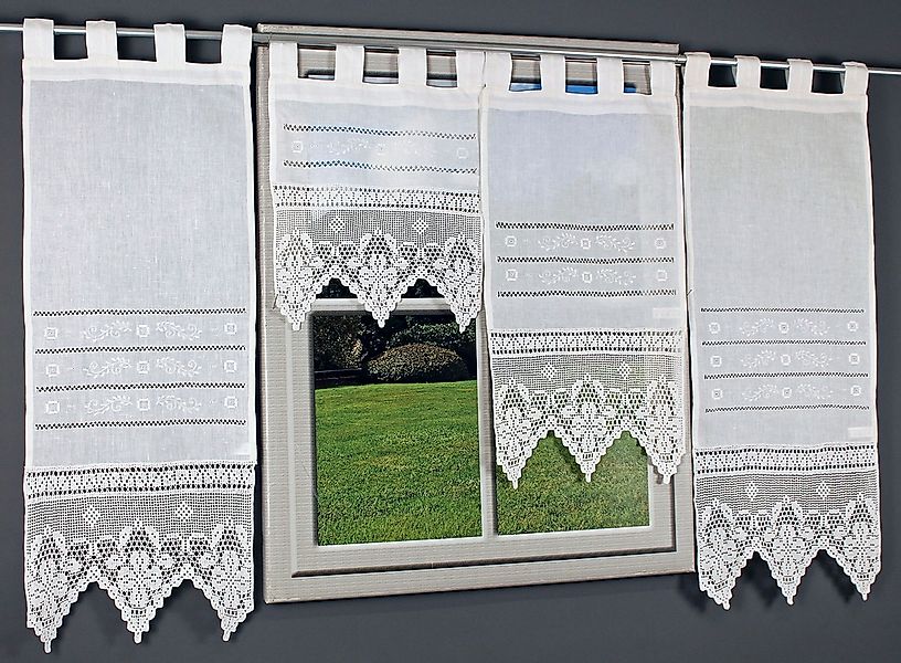 HOSSNER - ART OF HOME DECO Scheibengardine »Traunsee«, (1 St.), m. Stickere günstig online kaufen