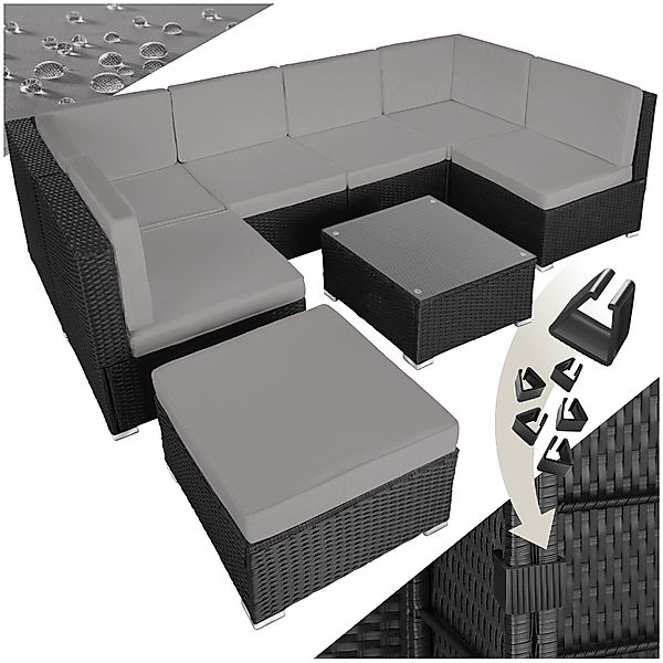 tectake Loungeset Rattan Lounge, (Set., 8-tlg), günstig online kaufen