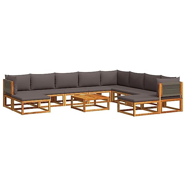vidaXL Loungesofa 11-tlg. Gartensofa-Set mit Kissen günstig online kaufen