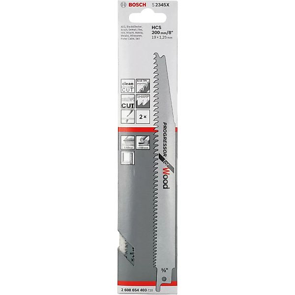 Bosch Säbelsägeblatt S 2345 X Progressor for Wood 2er-Pack günstig online kaufen