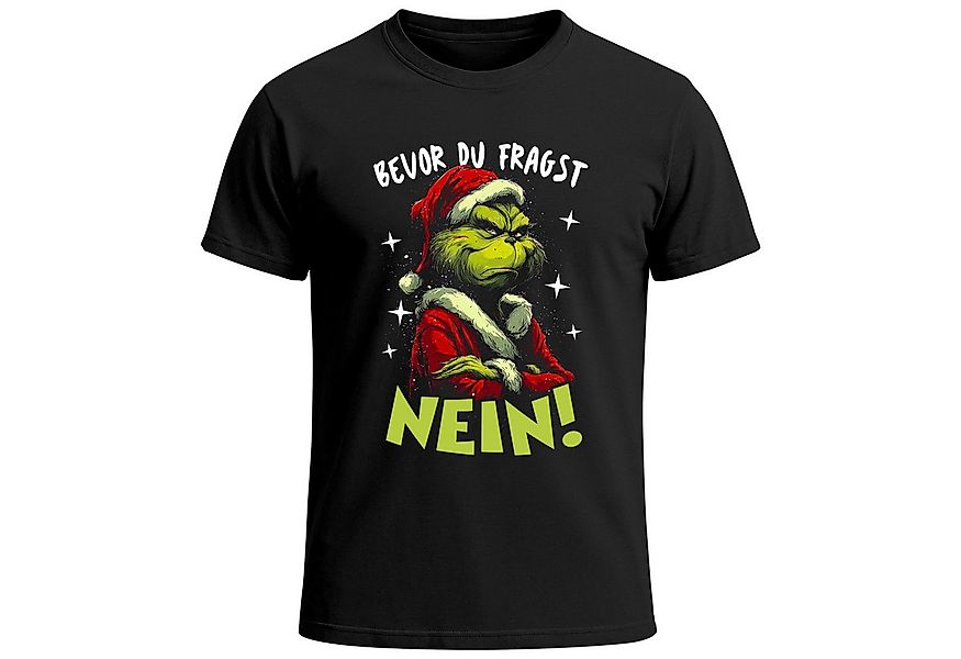 MoonWorks Print-Shirt Herren T-Shirt Weihnachten Spruch lustig Bevor du fra günstig online kaufen