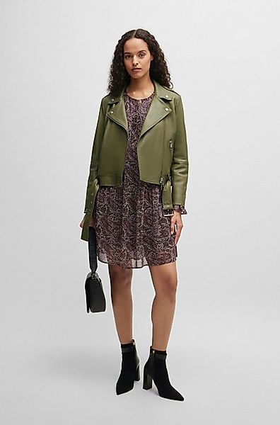 BOSS ORANGE Lederjacke Sameli Premium Damenmode mit Ziergürtel günstig online kaufen