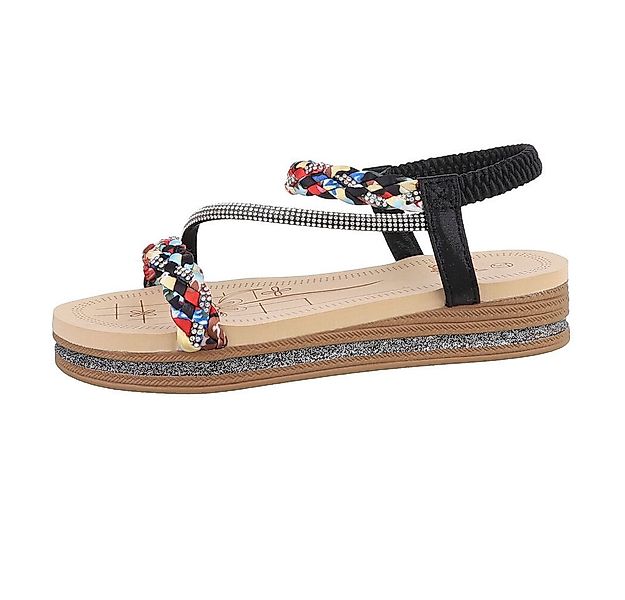 Ital-Design Damen Freizeit Riemchensandalette (86017040) Keilabsatz/Wedge K günstig online kaufen