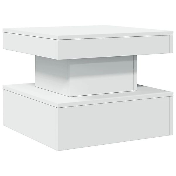 vidaXL Couchtisch mit LED-Leuchten Weiß 50x50x40 cm 839840 günstig online kaufen