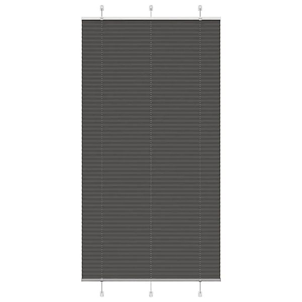 vidaXL Plissee Schwarz 105x200 cm Stoffbreite 104,4 cm Polyester 4015161 günstig online kaufen