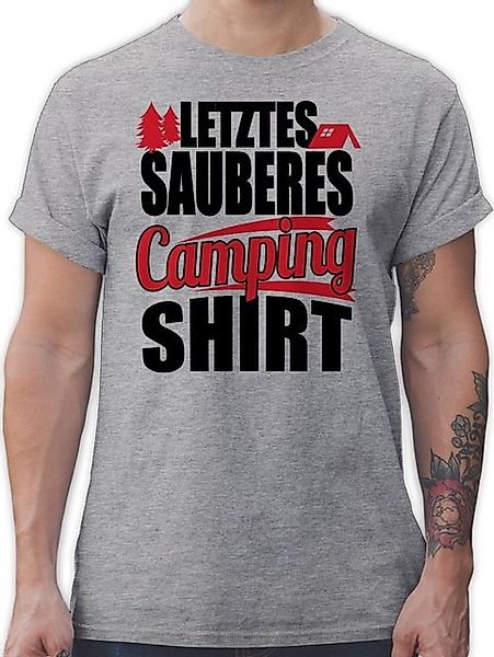 Shirtracer T-Shirt Letztes sauberes Camping Shirt günstig online kaufen