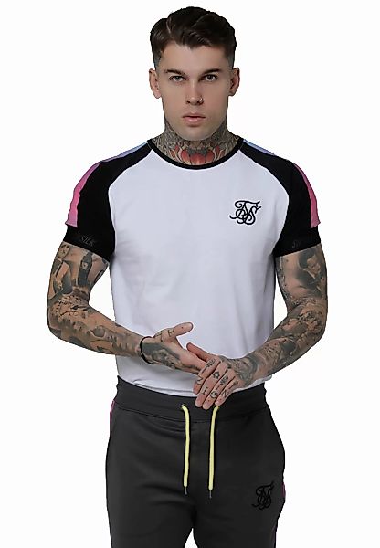 SikSilk T-Shirt Herren S/S RAGLAN PANEL FADE TECH TEE SS-15172 White günstig online kaufen
